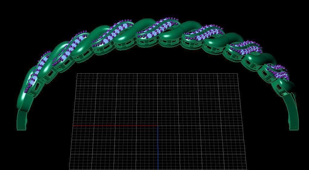 Fashion Bracelet 3D print model_2