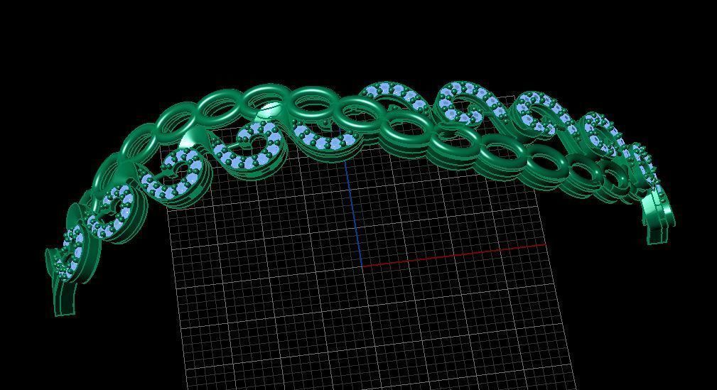 Fashion Bracelet 3D print model_3