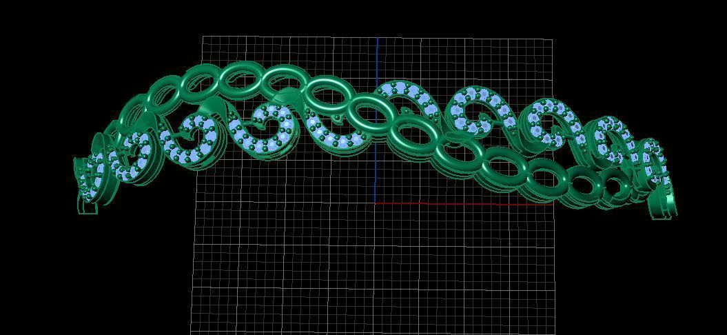 Fashion Bracelet 3D print model_1