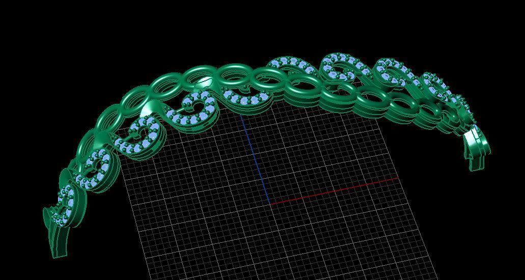 Fashion Bracelet 3D print model_4