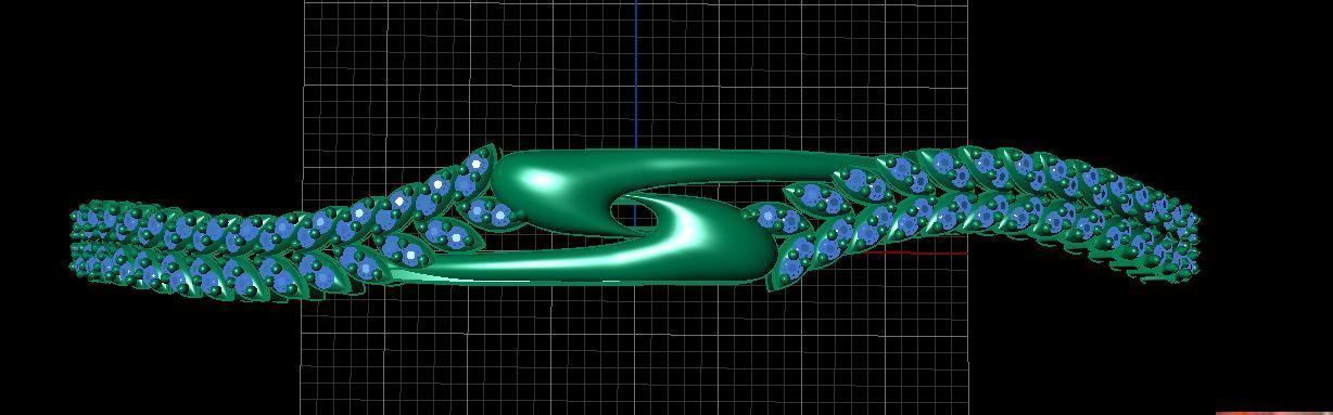 Fashion Bracelet 3D print model_4