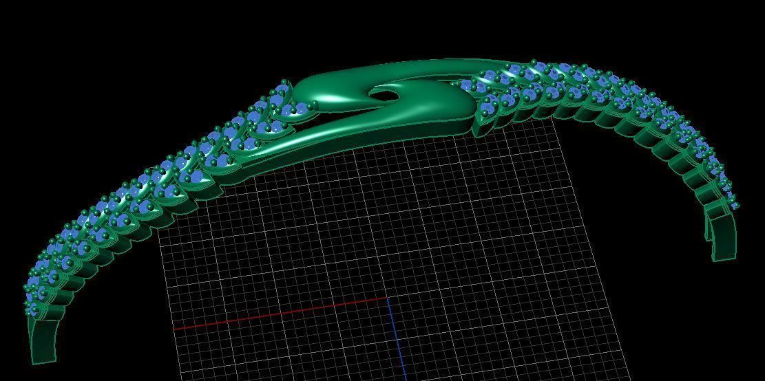 Fashion Bracelet 3D print model_3