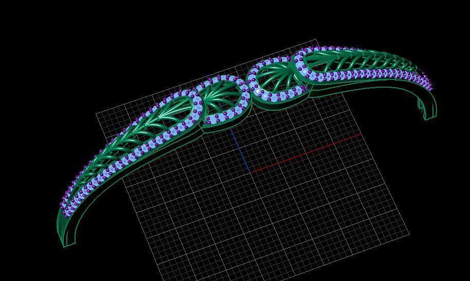 Fashion Bracelet 3D print model_3