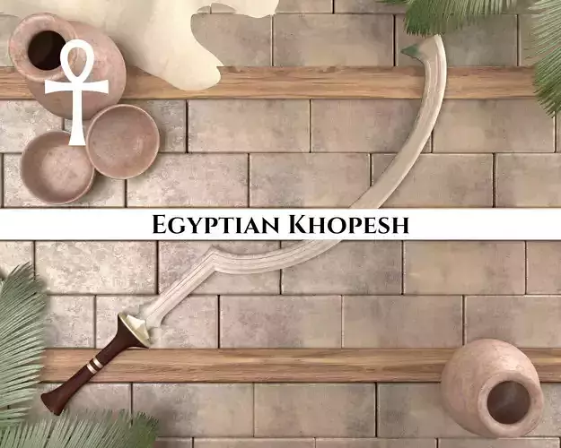 Ancient Egyptian Khopesh Low-poly 3D model