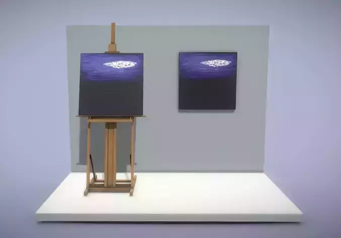Cloud - Oil Painting  Low-poly 3D model