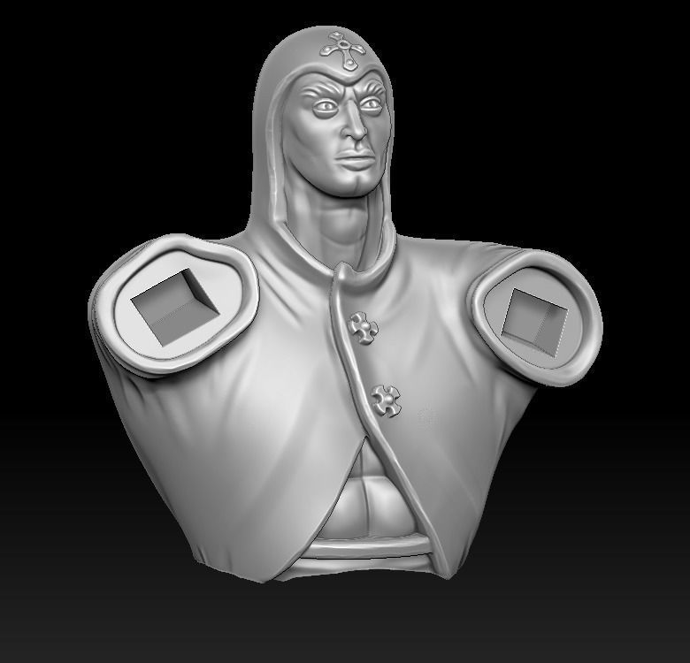 Archangel 3d print bust of man 3D print model_7