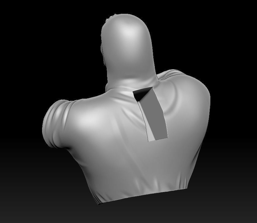 Archangel 3d print bust of man 3D print model_8