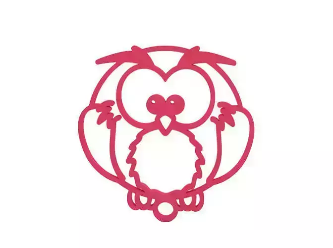 Keychain owl silhouette