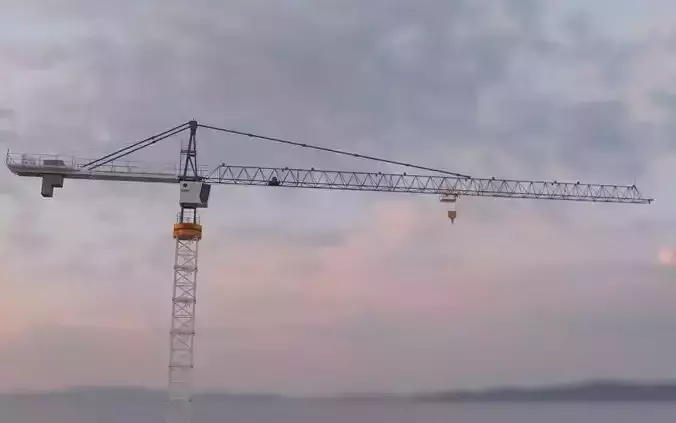 Hammerhead Tower Crane 6 - Construction Crane 3D model