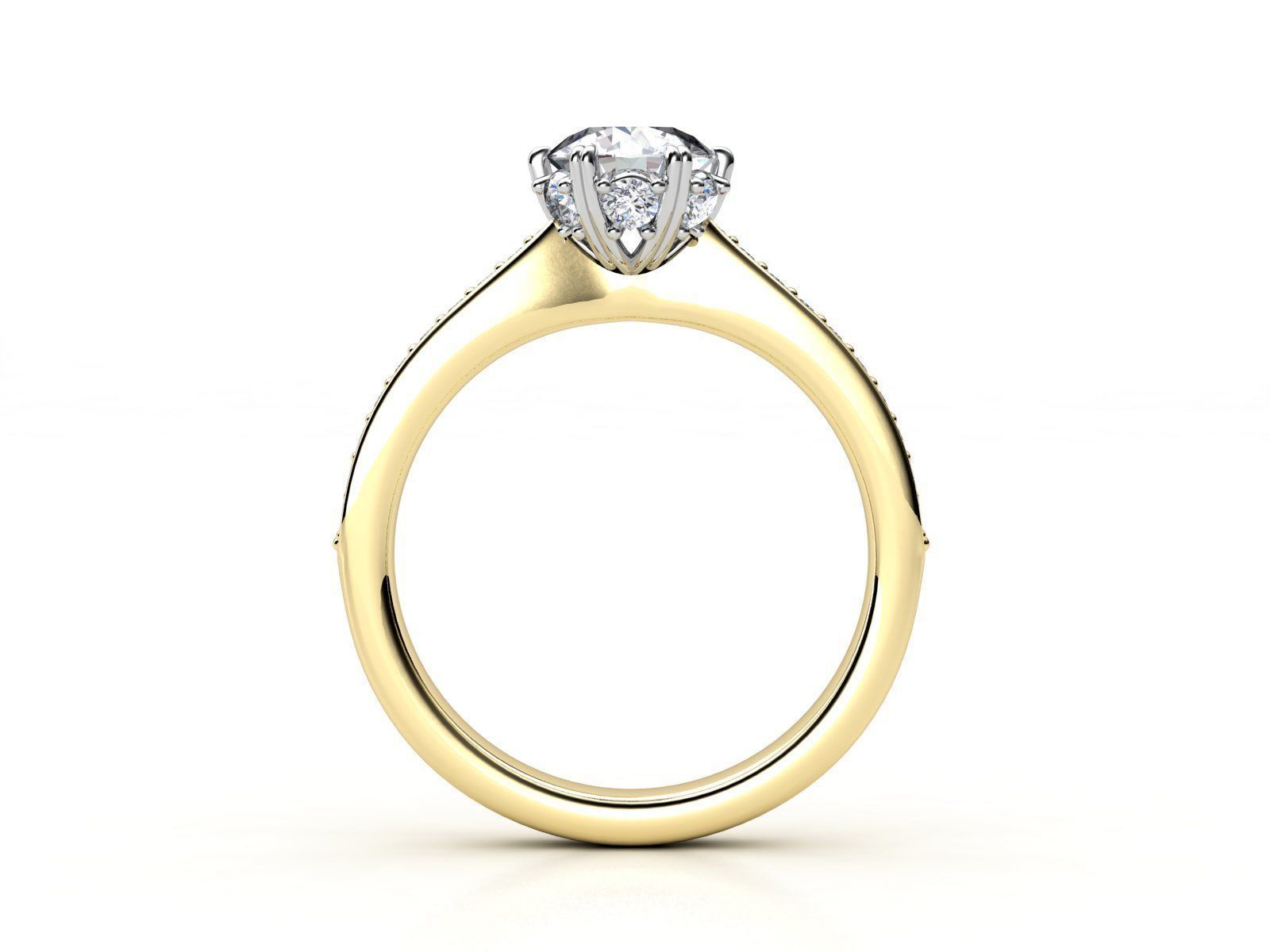 cr-05 gold engagement ring with diamonds 3D print model_2