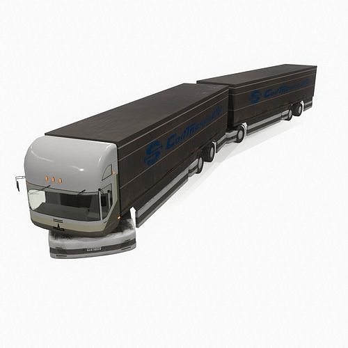 truck MAZ- 2000 Low-poly 3D model