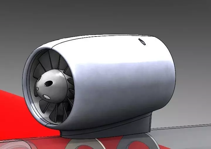 Sailplane JetFan 110 EDF Pylon incl  reduce exit  3D print model_0