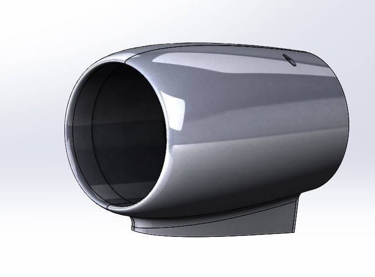 Sailplane JetFan 110 EDF Pylon incl  reduce exit  3D print model_2