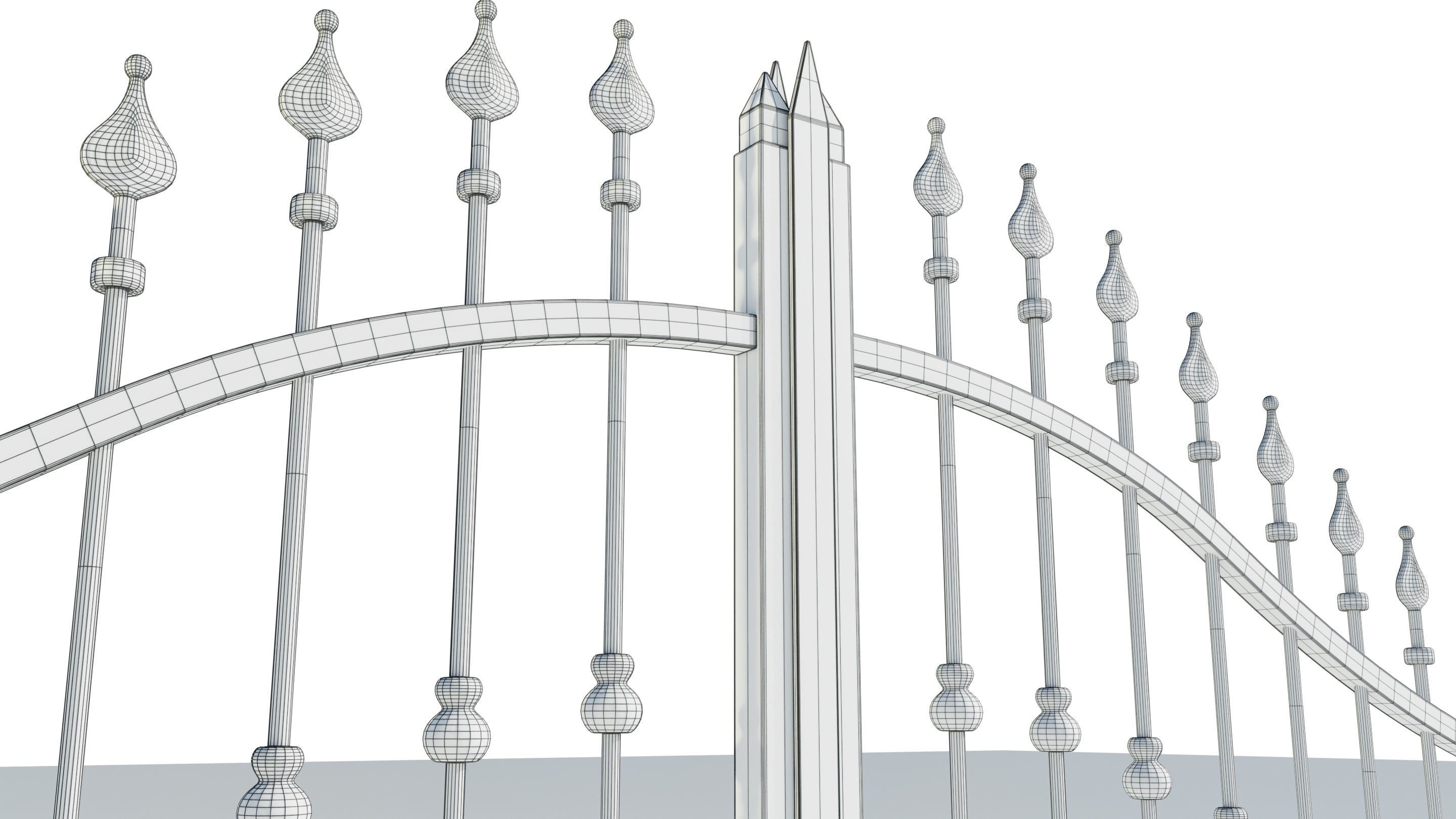 Wrought Iron Gate 4 3D model_19