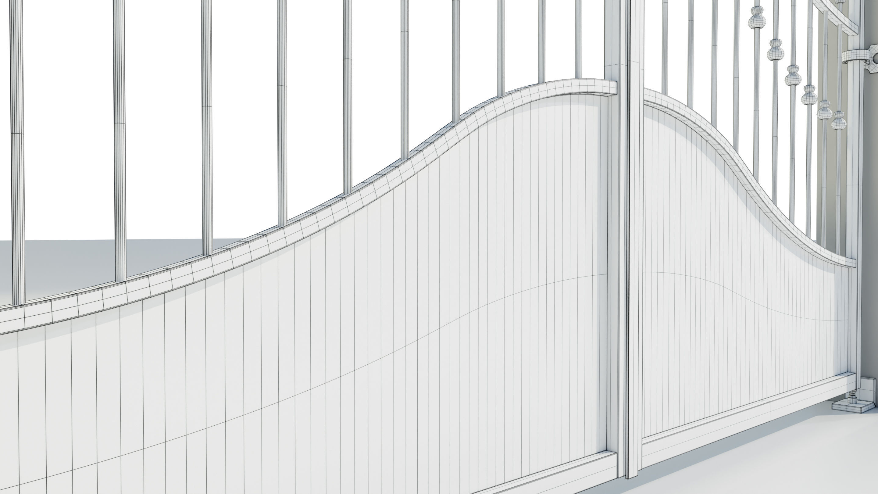 Wrought Iron Gate 4 3D model_21