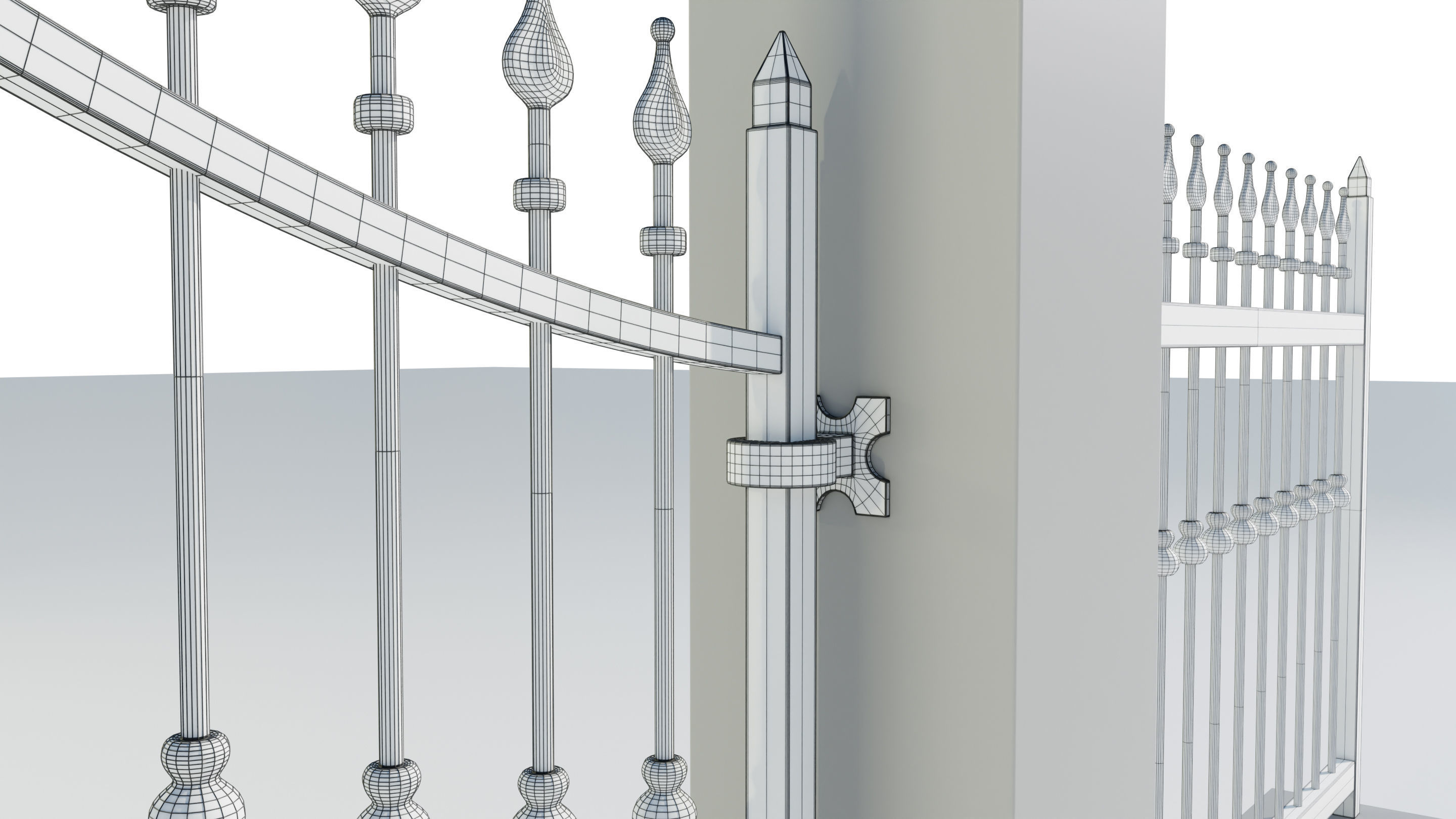 Wrought Iron Gate 4 3D model_20