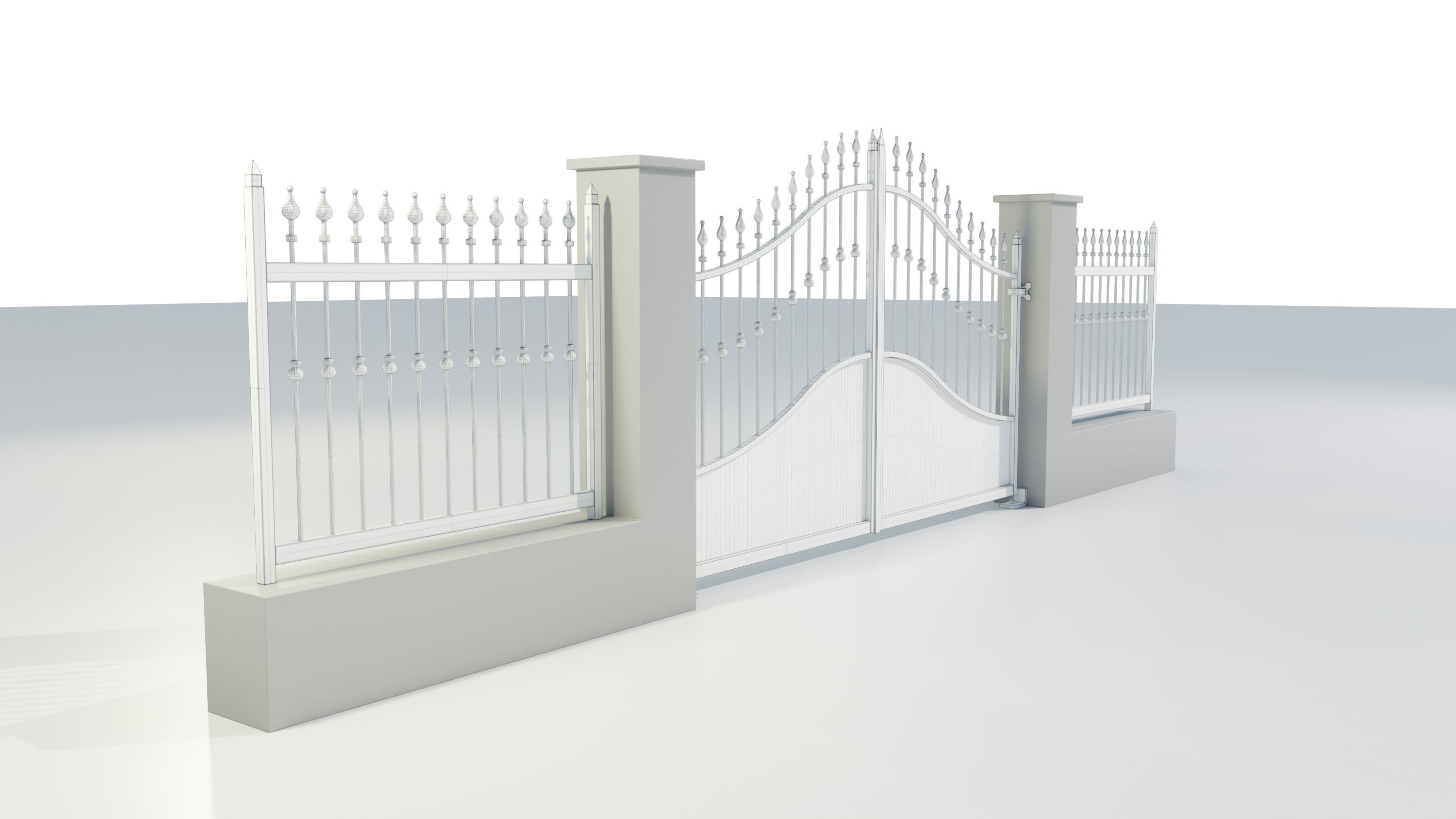 Wrought Iron Gate 4 3D model_17