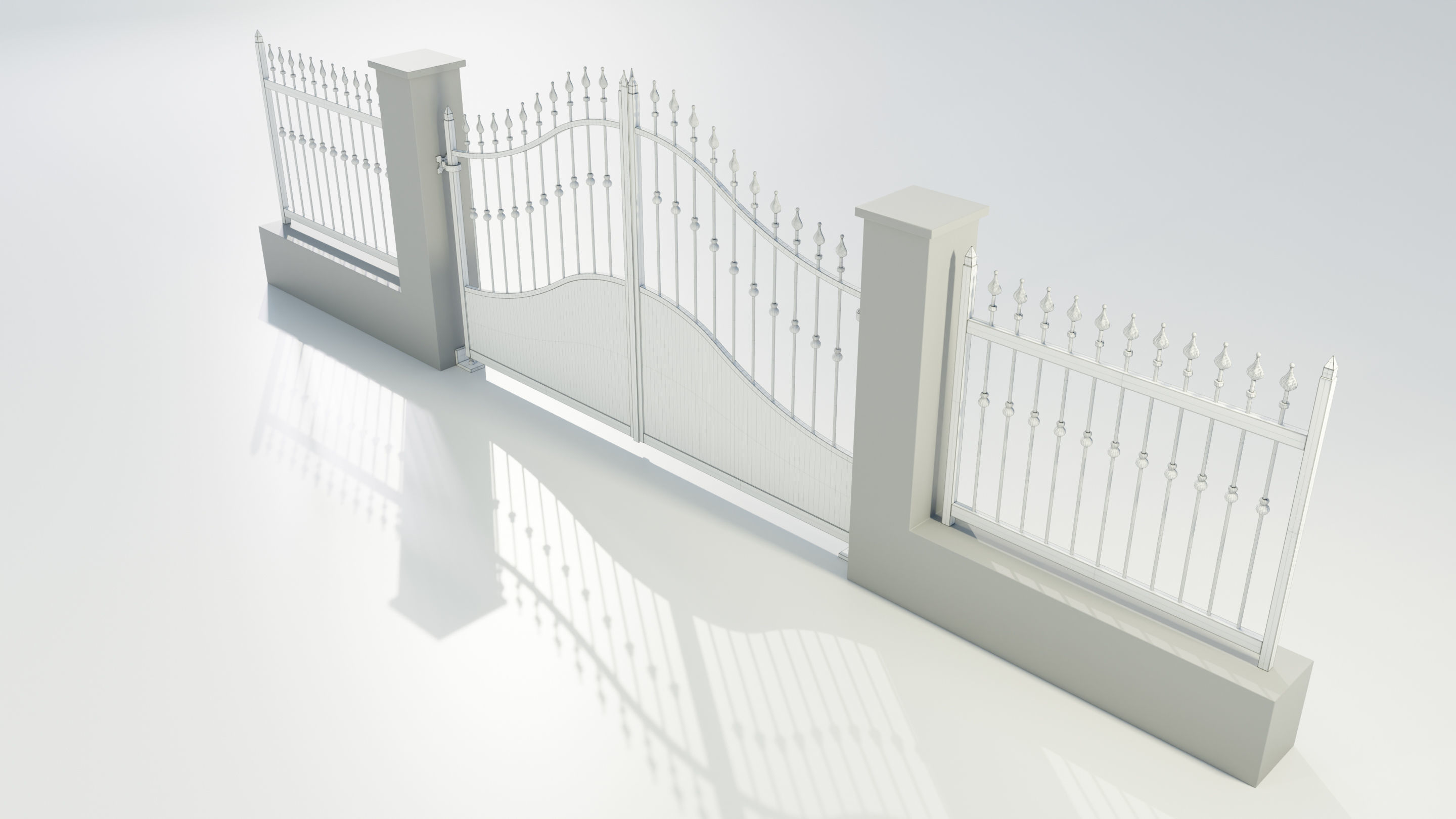 Wrought Iron Gate 4 3D model_16
