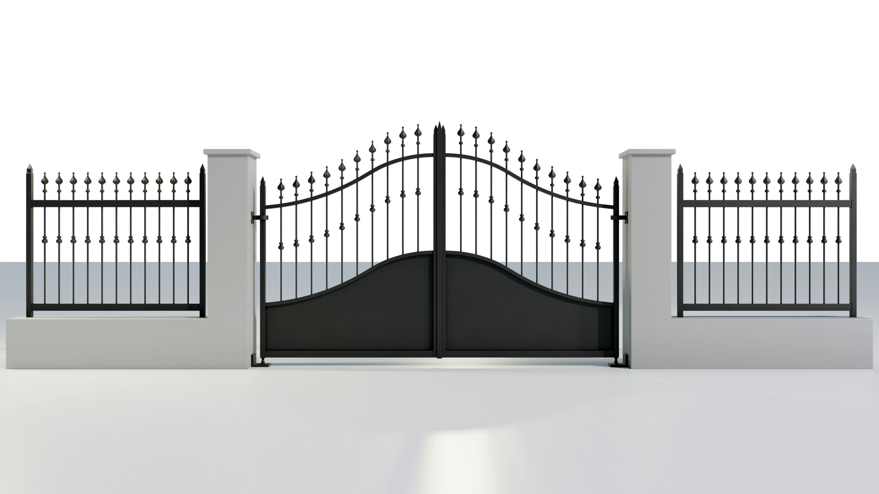 Wrought Iron Gate 4 3D model_7