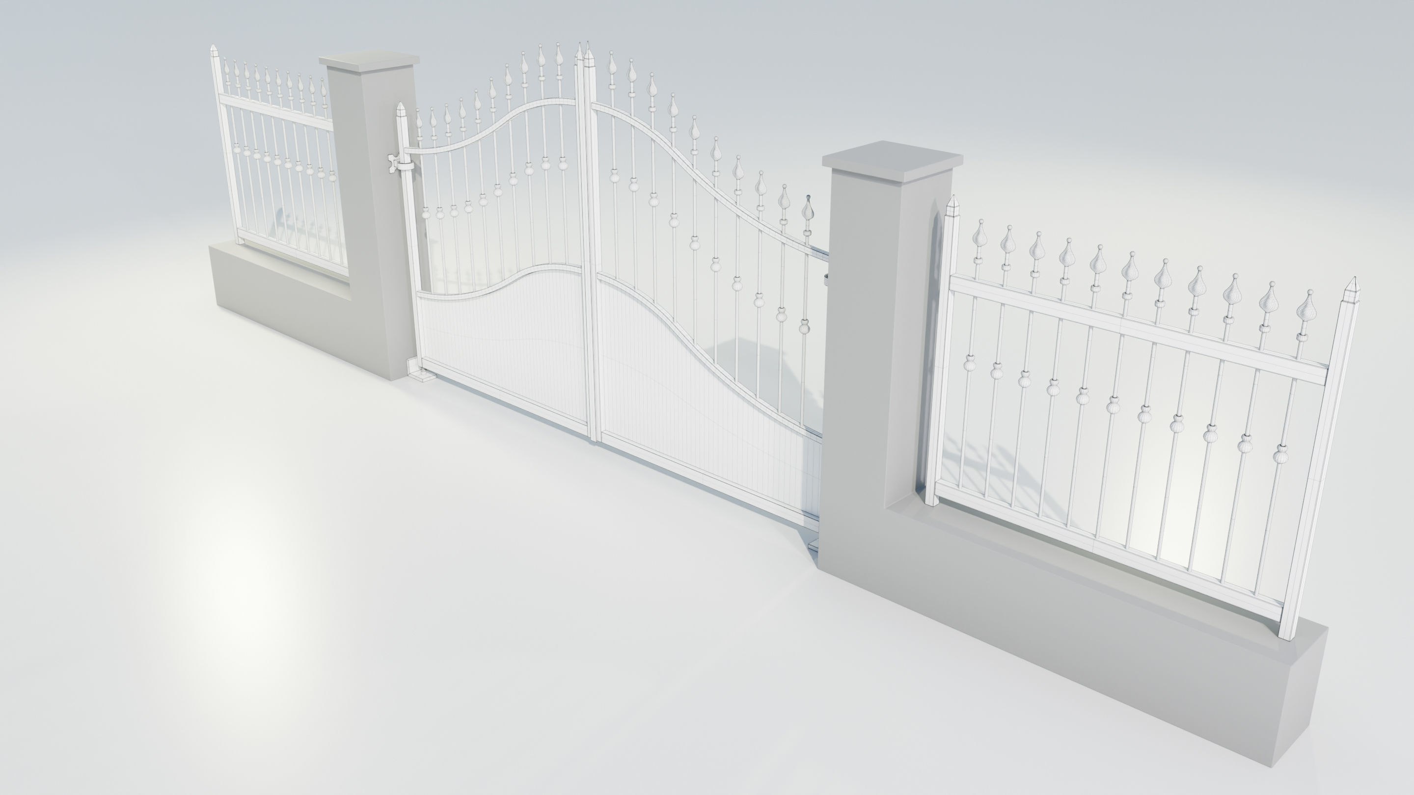 Wrought Iron Gate 4 3D model_14