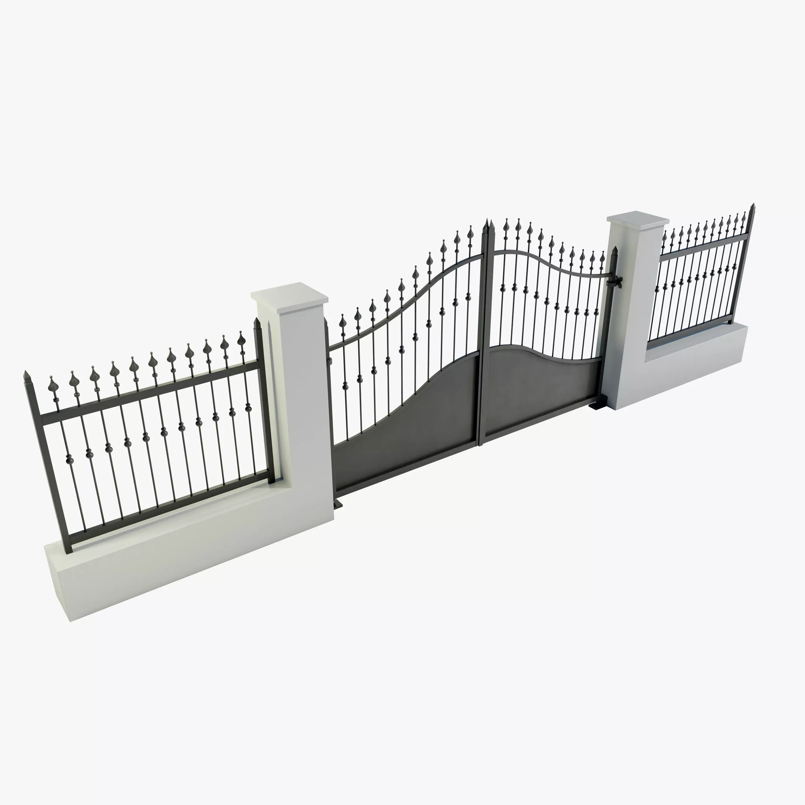 Wrought Iron Gate 4 3D model_0
