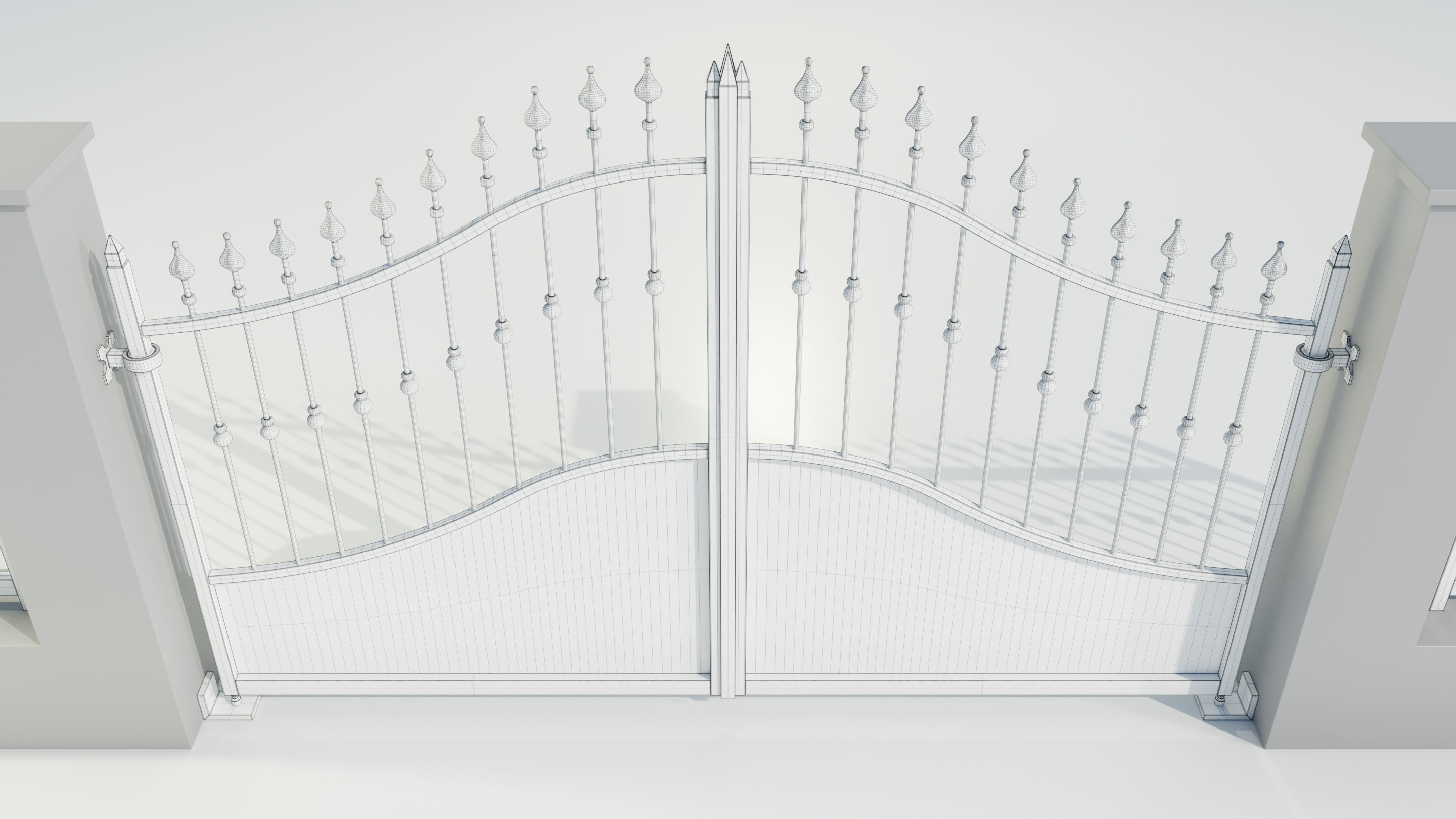 Wrought Iron Gate 4 3D model_22