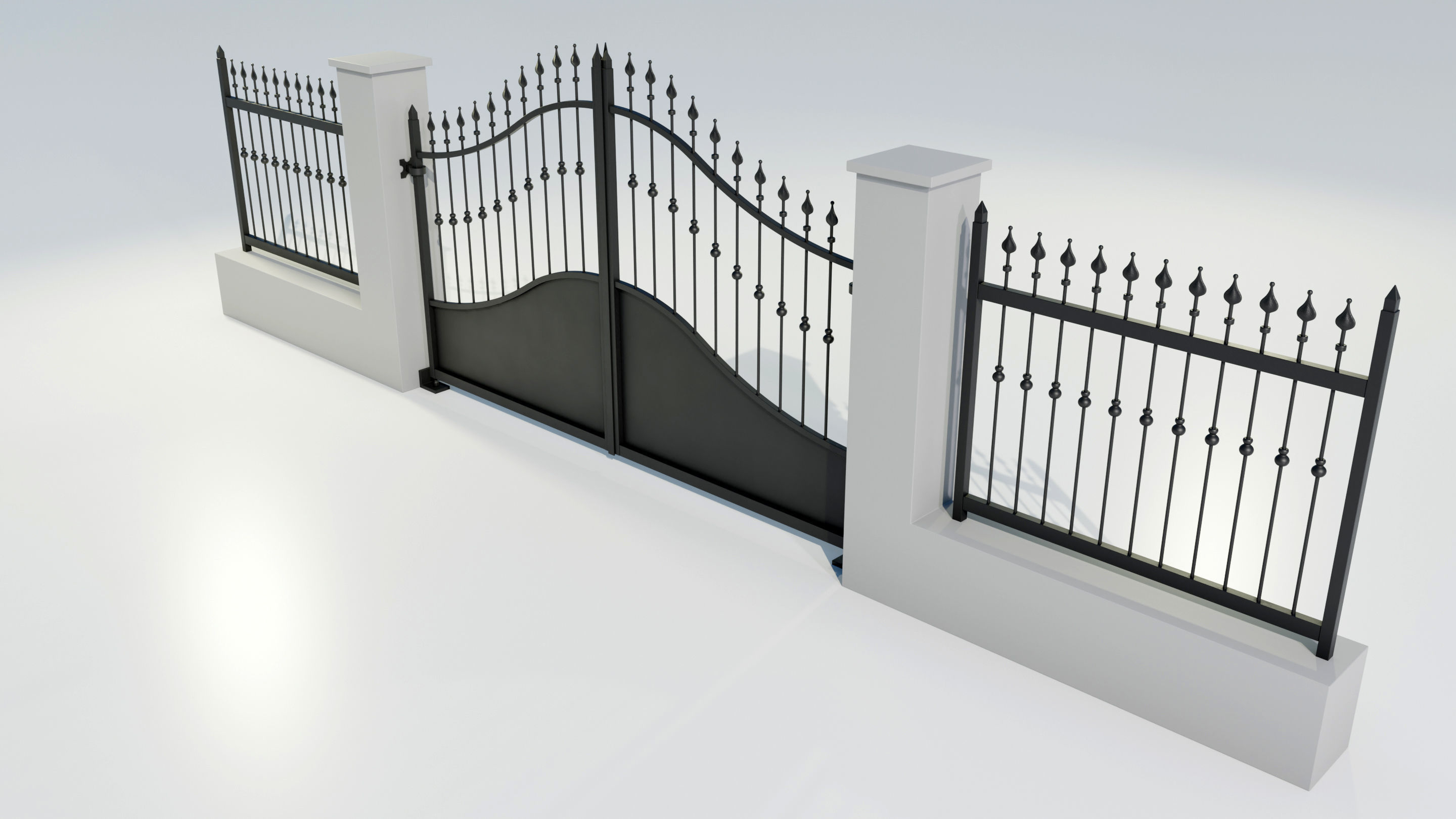 Wrought Iron Gate 4 3D model_3