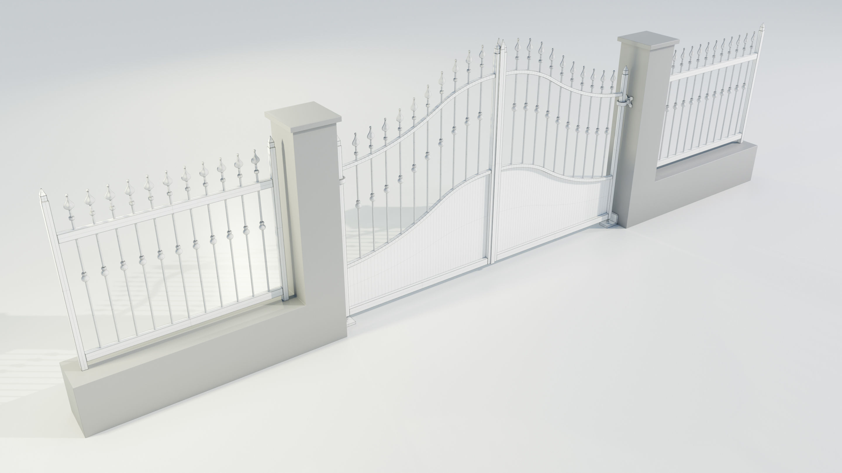 Wrought Iron Gate 4 3D model_13