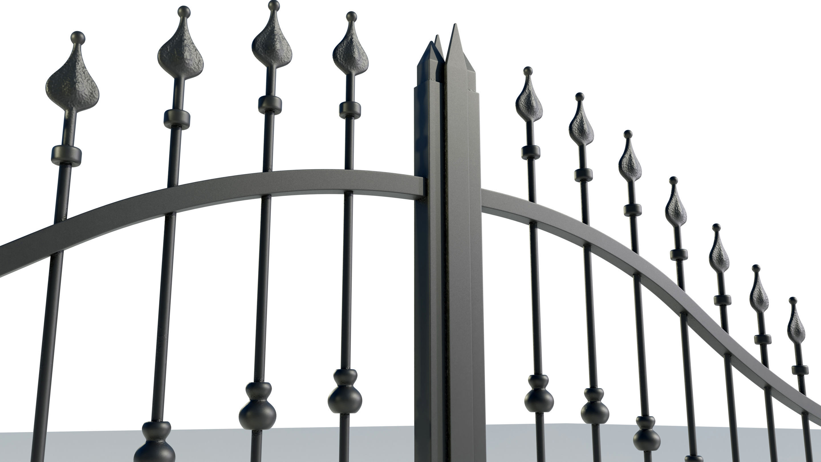 Wrought Iron Gate 4 3D model_8