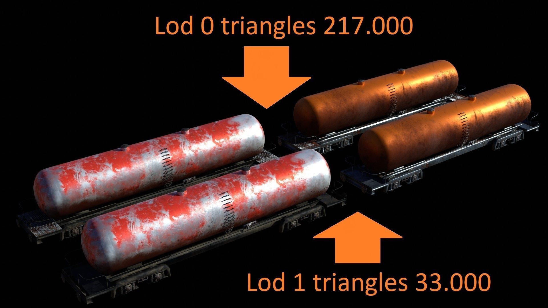 Train wagon complete textures and materials Low-poly 3D model_5