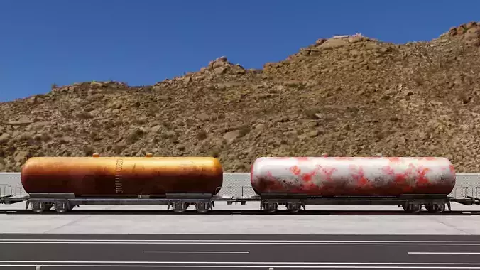 Train wagon complete textures and materials