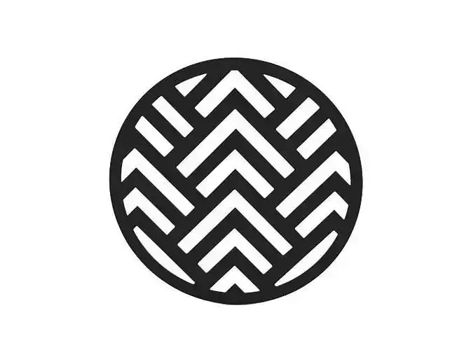 Coaster zigzag pattern in shape of egg