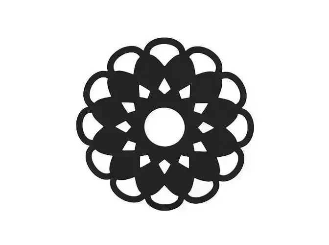 Coaster mandala flower icon
