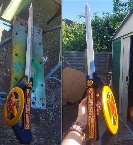 Power Rangers Zeo Red ranger power sword Tommy Oliver replica 3D print model