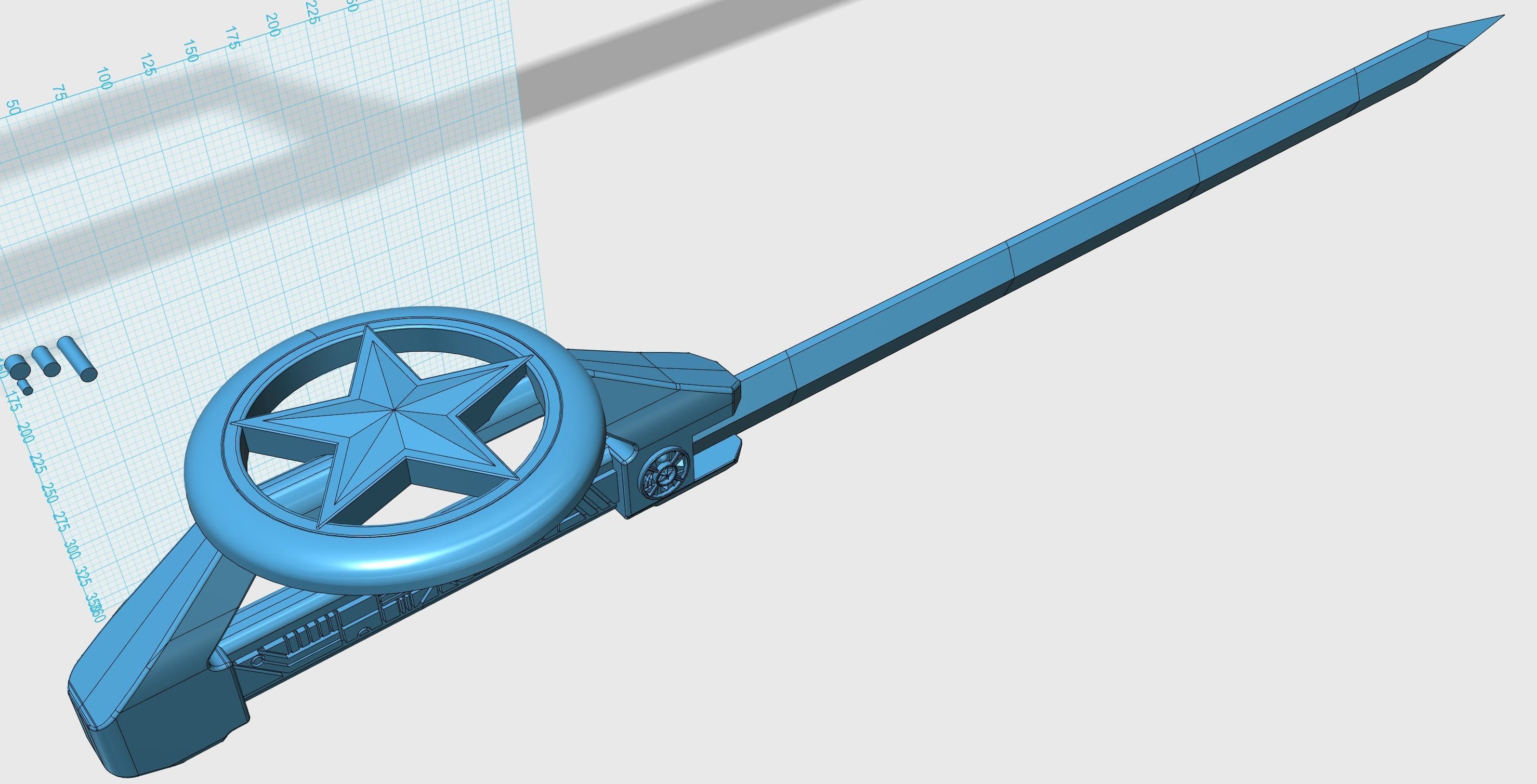 Power Rangers Zeo Red ranger power sword Tommy Oliver replica 3D print model_1