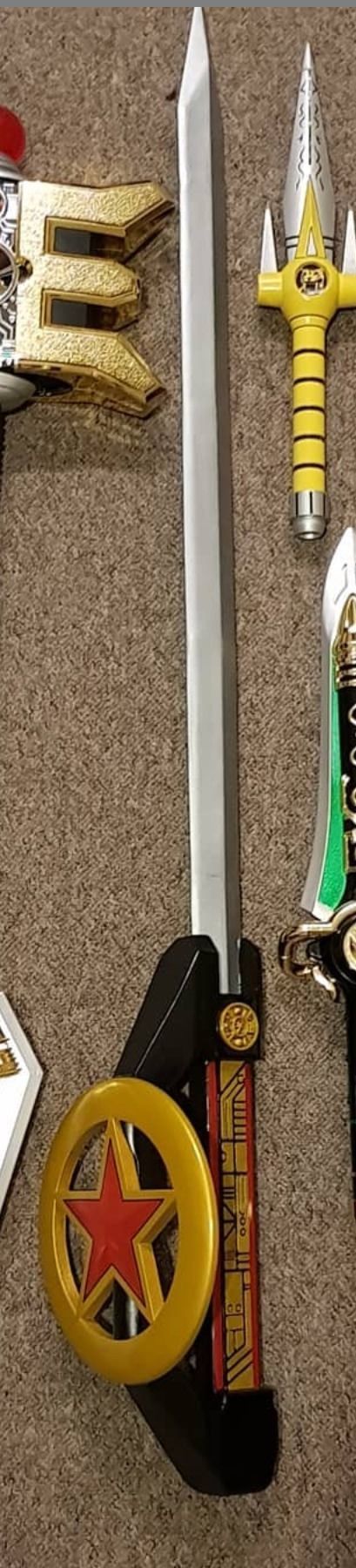Power Rangers Zeo Red ranger power sword Tommy Oliver replica 3D print model_8