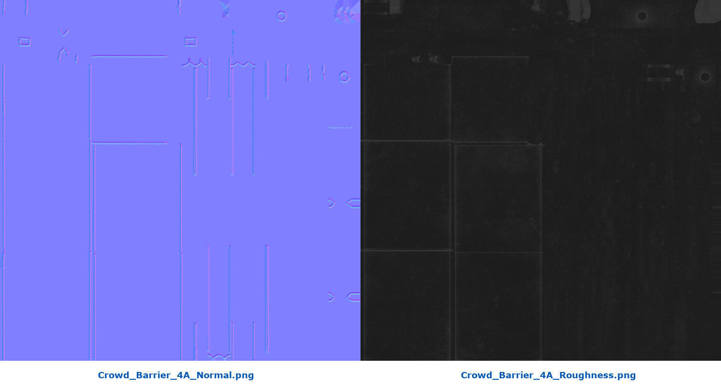 Crowd Barrier 4A Low-poly 3D model_9