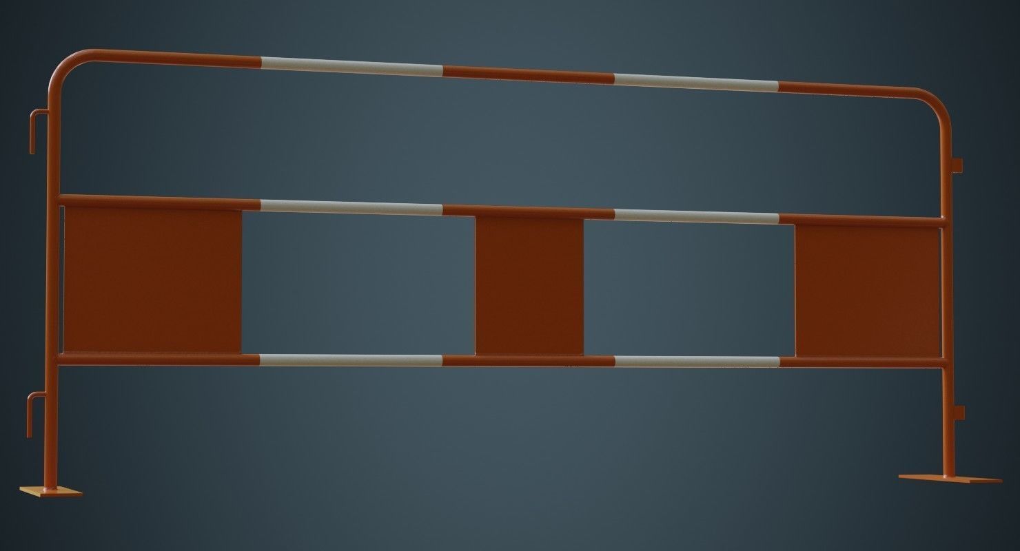 Crowd Barrier 4A Low-poly 3D model_3