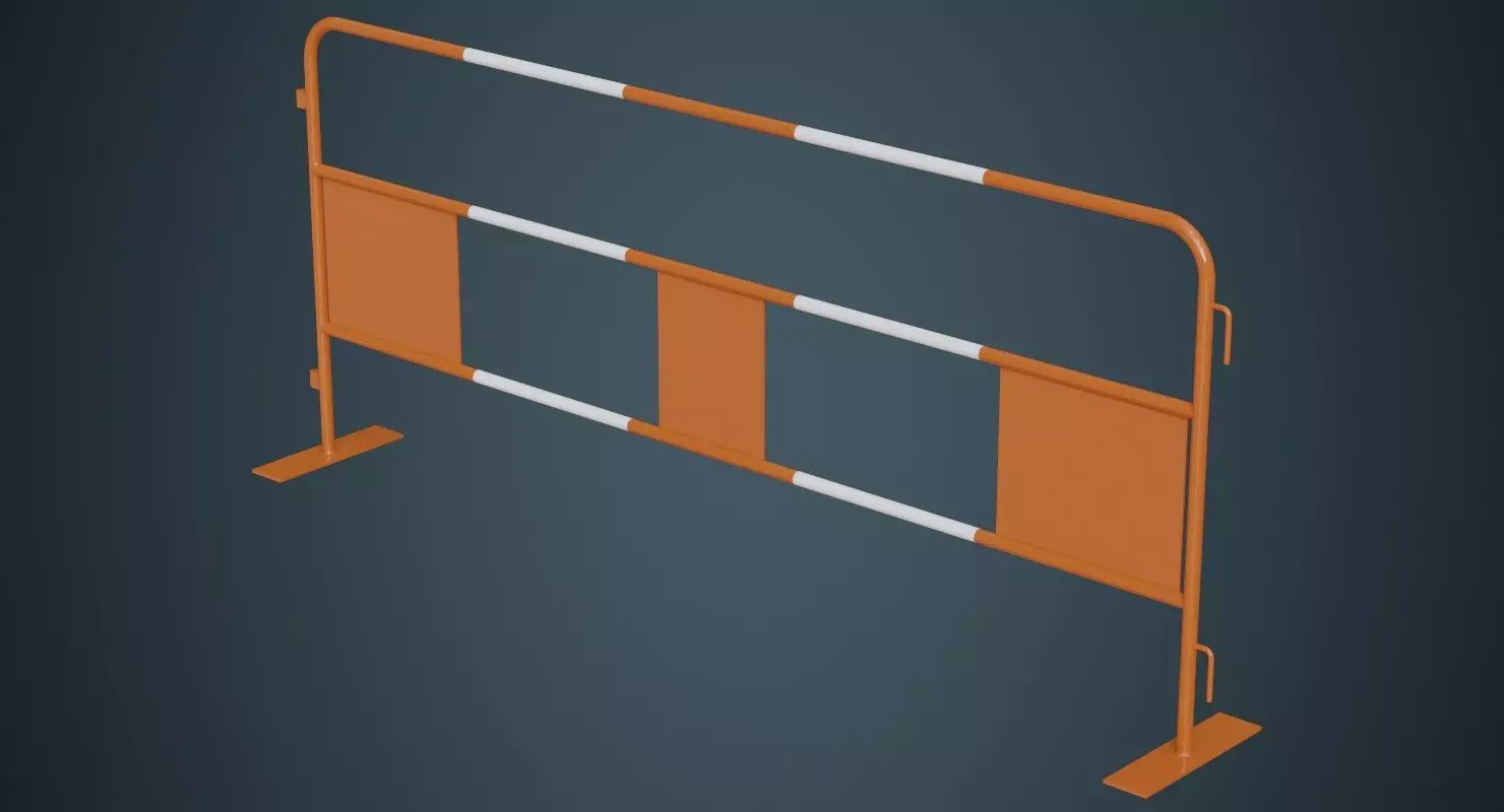 Crowd Barrier 4A Low-poly 3D model_0
