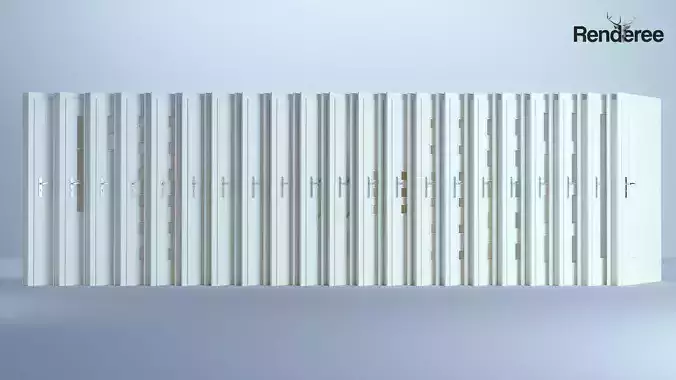 Indoor Outdoor White Door Set 3