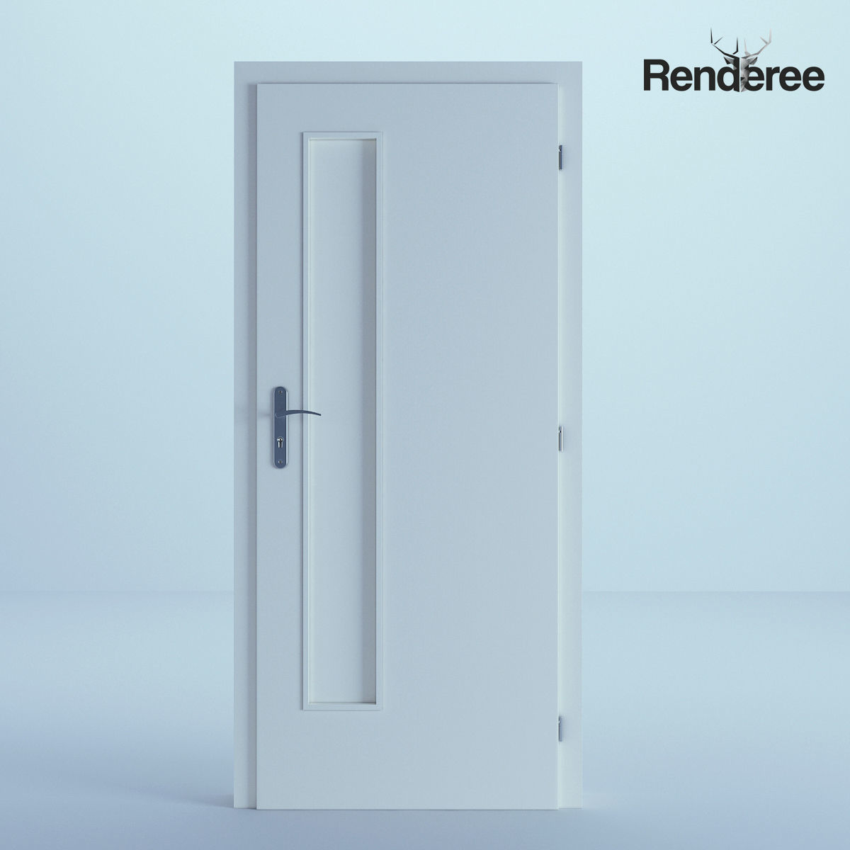 Indoor Outdoor White Door Set 3 3D model_58
