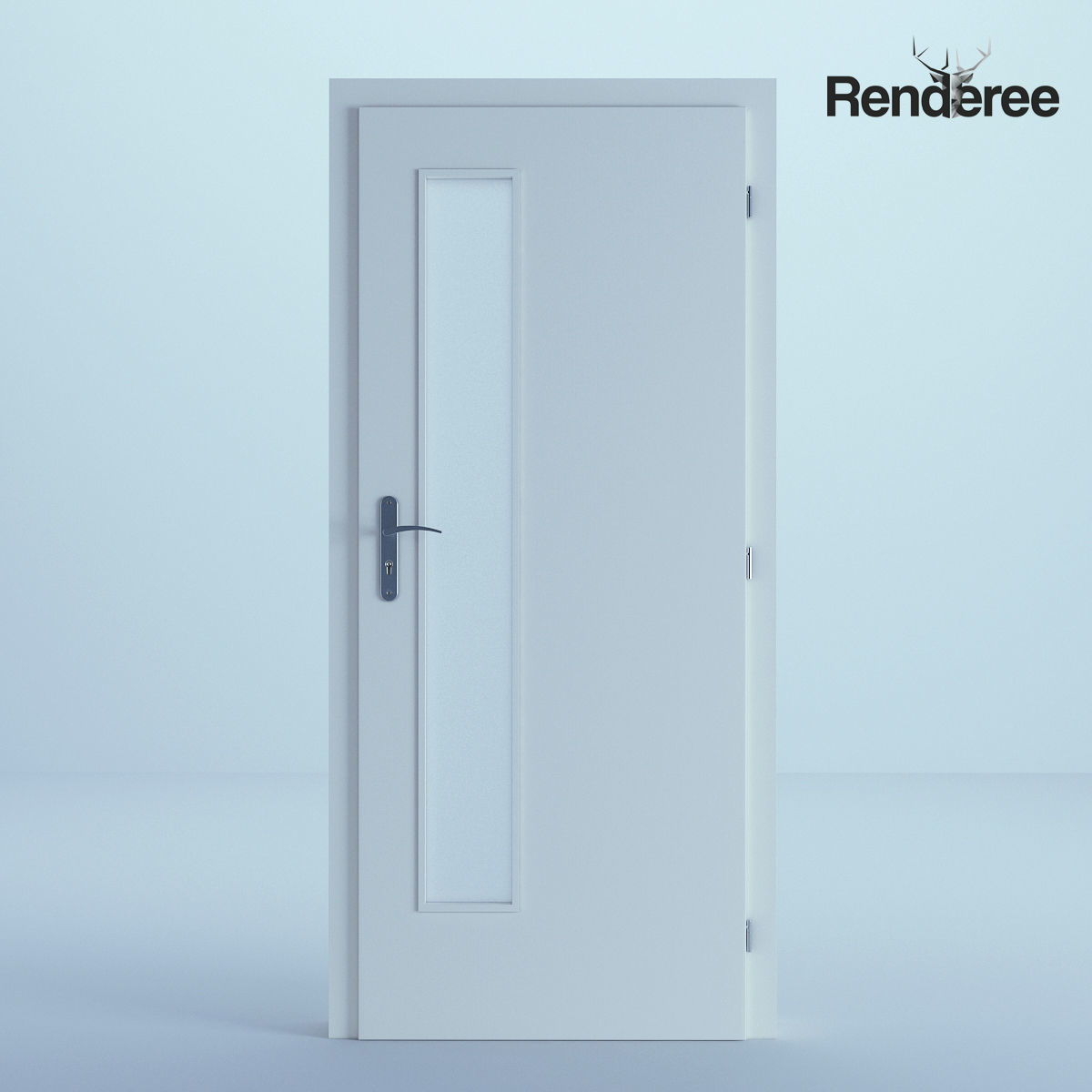 Indoor Outdoor White Door Set 3 3D model_55