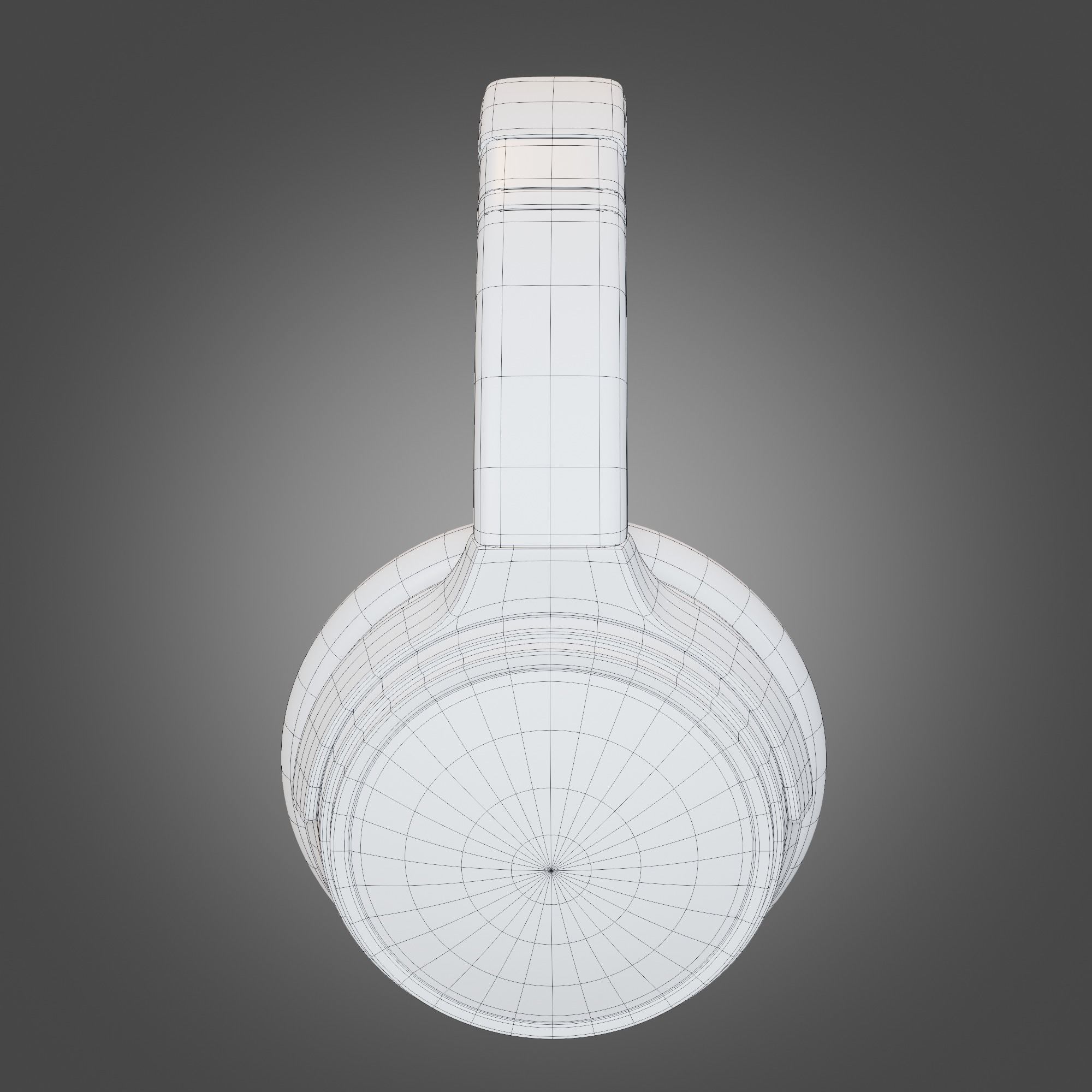 Headphone Yellow Subdivision Ready for Film Low-poly 3D model_31