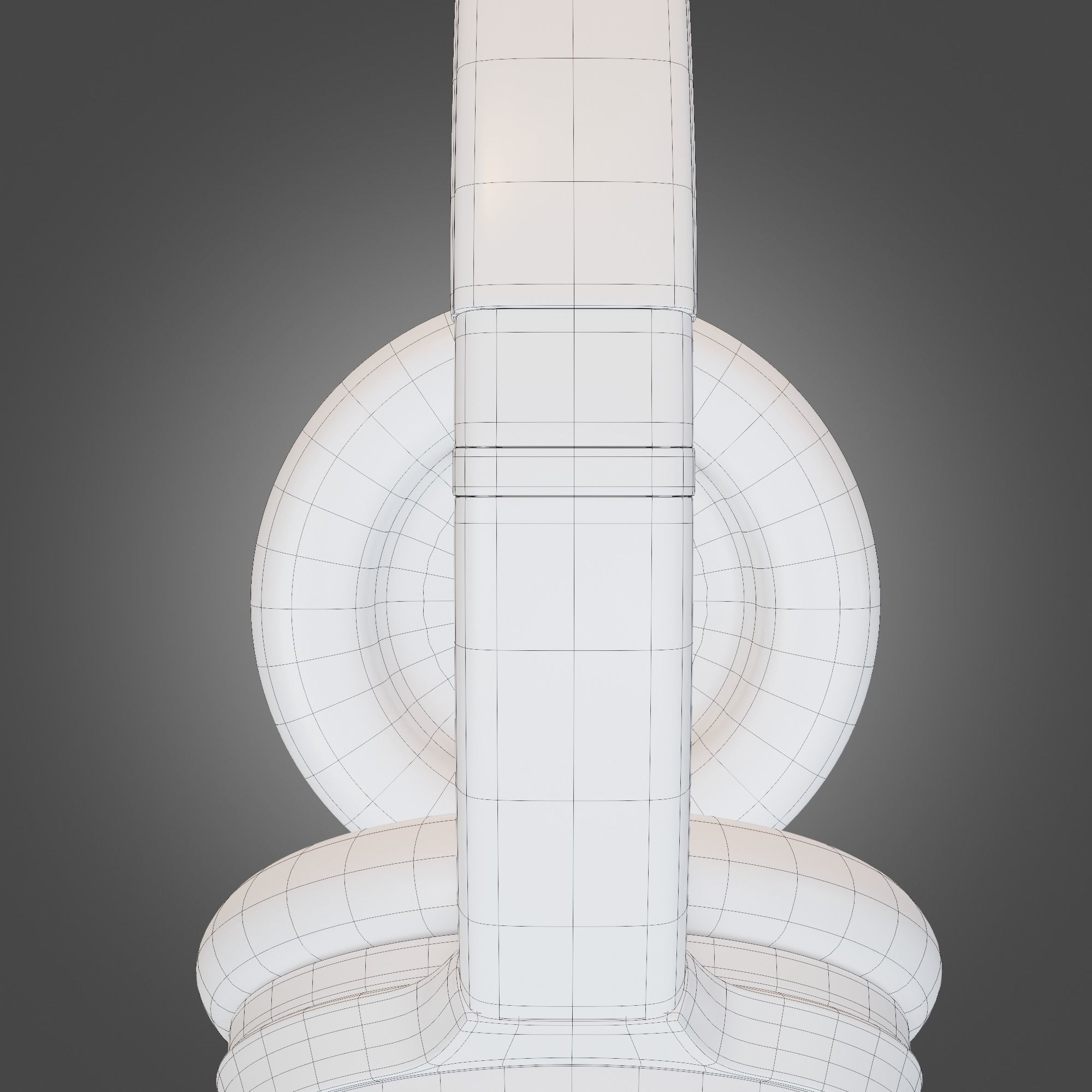 Headphone Yellow Subdivision Ready for Film Low-poly 3D model_32