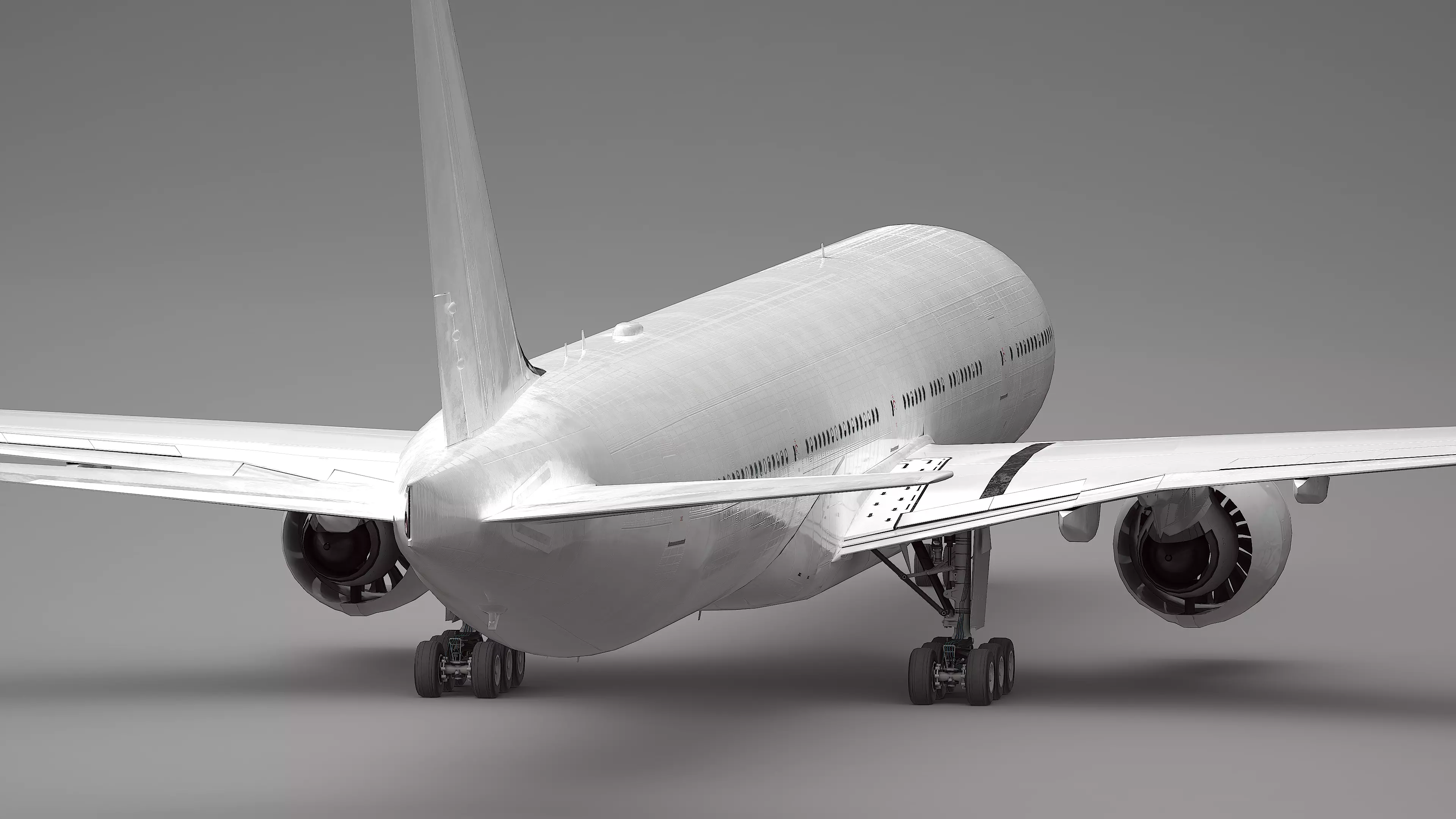 Boeing 777-300ER  Low-poly 3D model_10