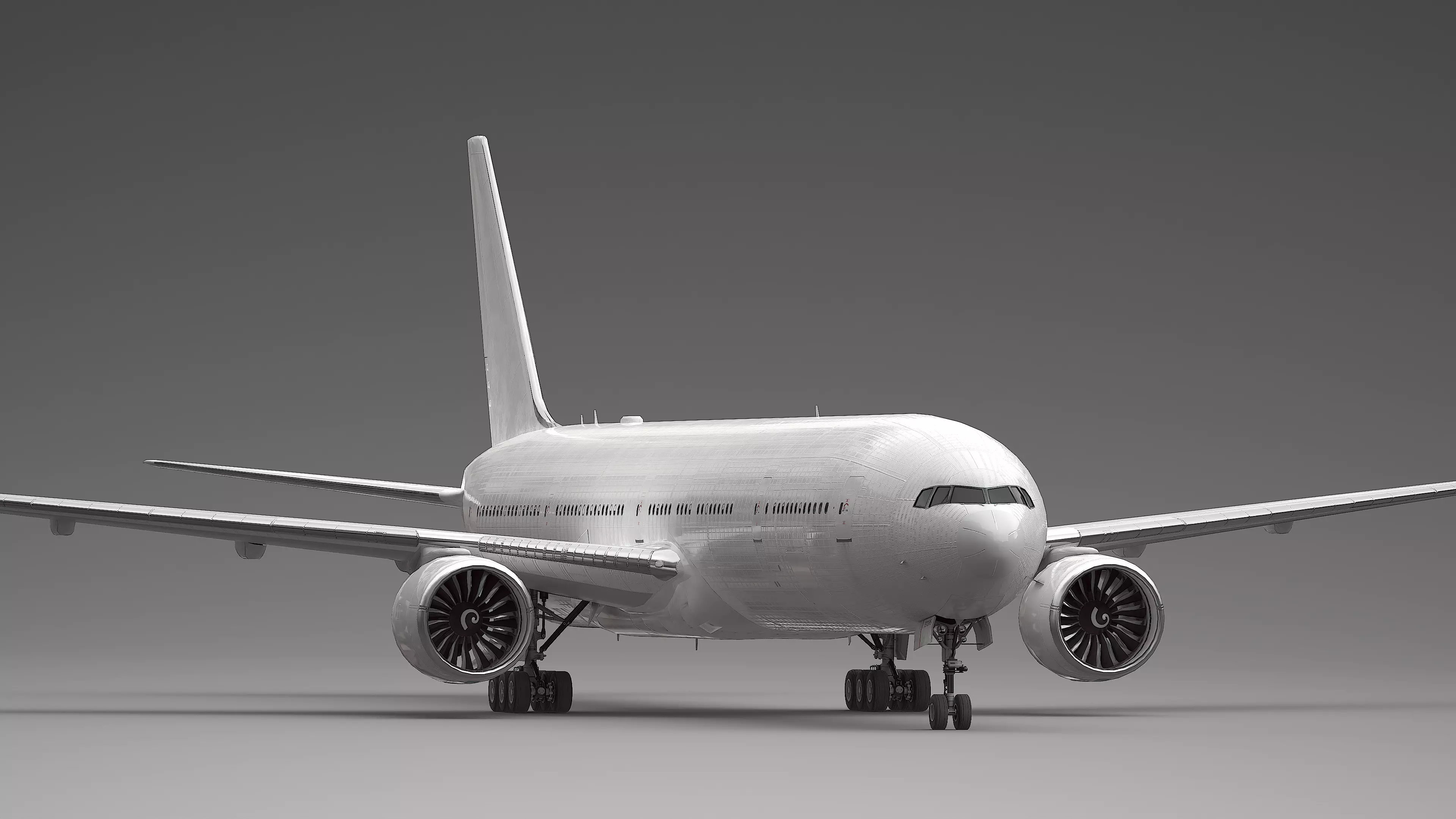 Boeing 777-300ER  Low-poly 3D model_2