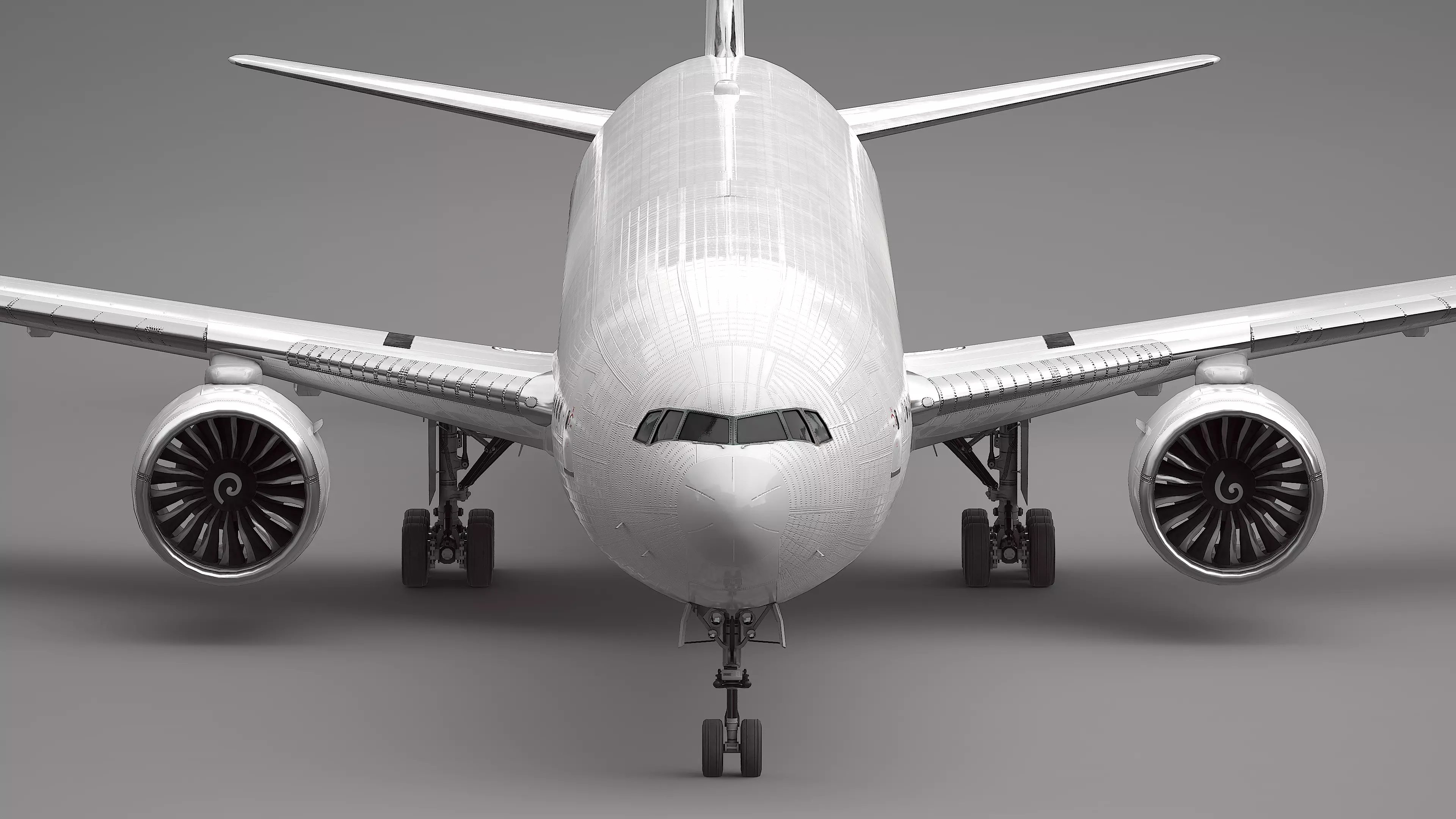 Boeing 777-300ER  Low-poly 3D model_3