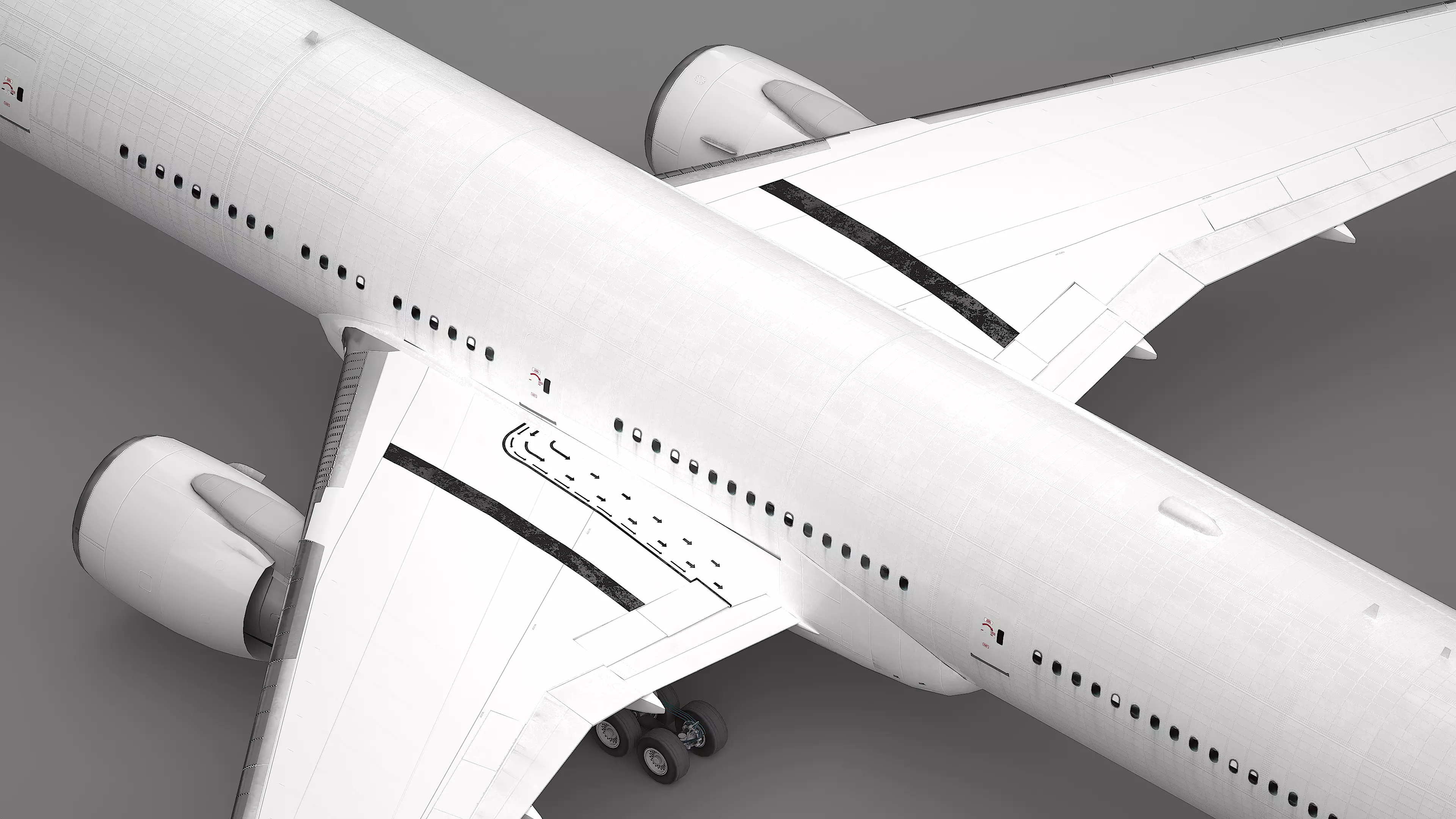 Boeing 777-300ER  Low-poly 3D model_12