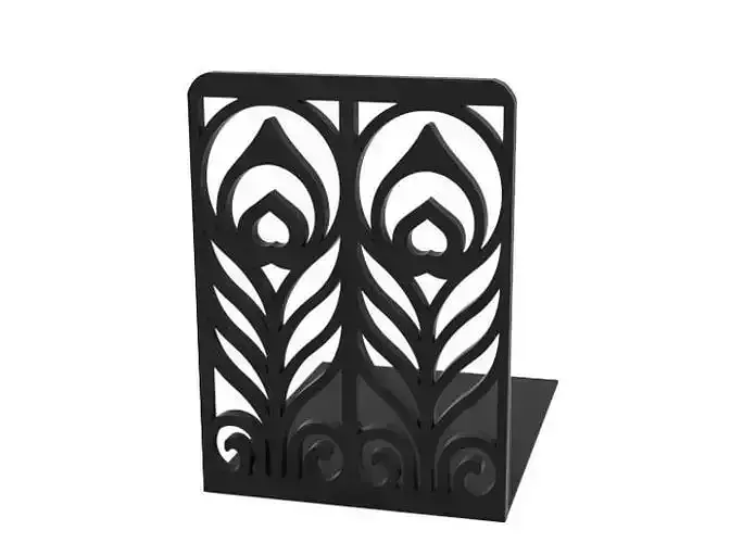 Bookend peacock book holder