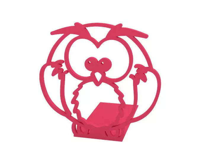 Bookend owl book holder 3D print model_0